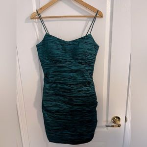 Turquoise dress size 8 comes with a capped sleeve jacket